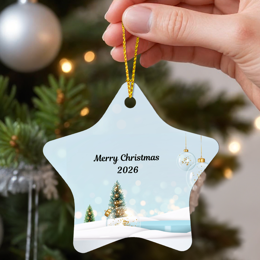 High-Gloss Star Christmas Ornament 2026