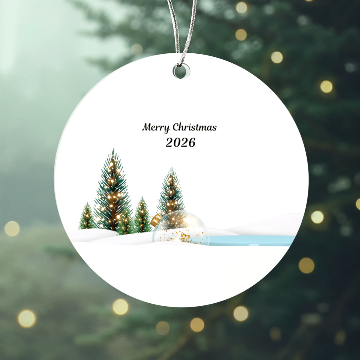 Winter Forest Christmas Ornament 2026 – Holiday Tree Keepsake